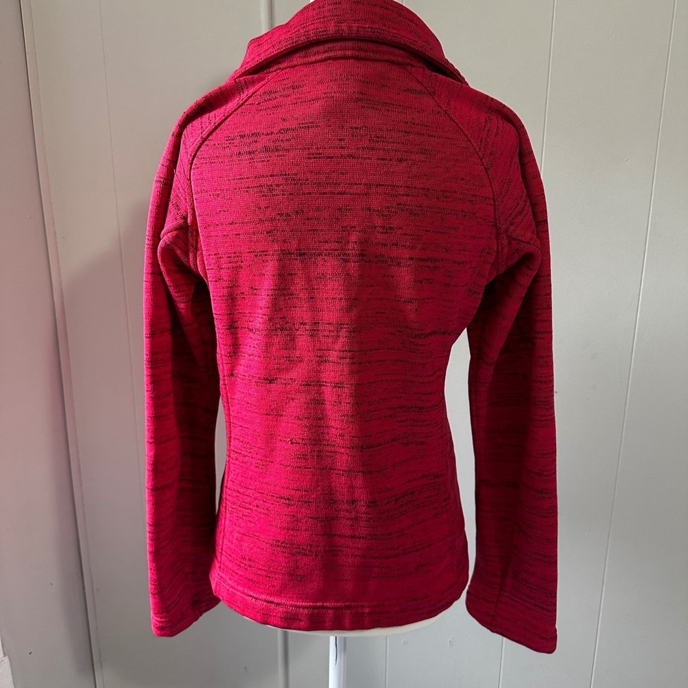 Columbia Full Zip Fleece Jacket Women's Medium Pink Black Heathered‎ Outdoor - Picture 2 of 8